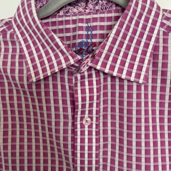 ROBERT Graham Luxury Long Sleeve Dress Shirt Pink and White Check Patter… - Picture 8 of 16